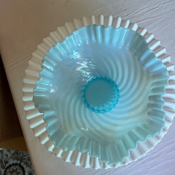 Vintage fenton blue optic swirl - Picture 5 of 5